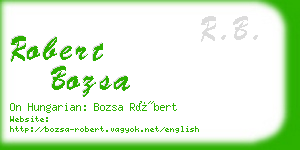 robert bozsa business card